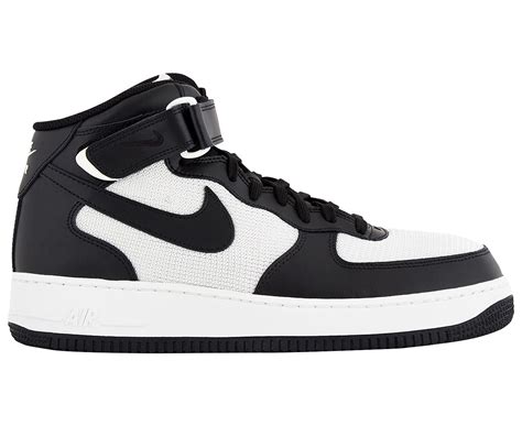 nike air force 1 mid zwart wit|air force 1 mid top shoes.